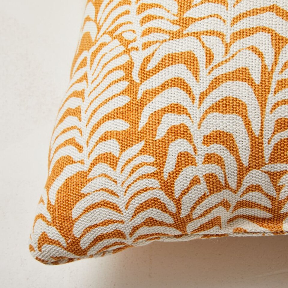 Outdoor Palm Leaf Pillow West Elm UK